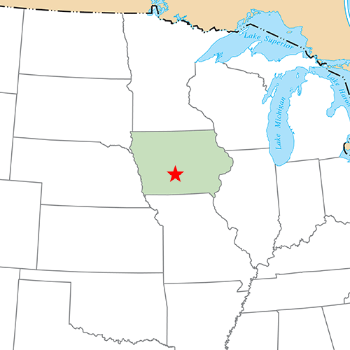 US States answer: DES MOINES