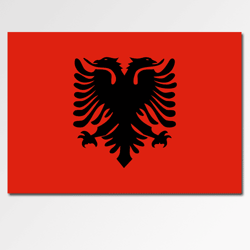 Banderas answer: ALBANIA