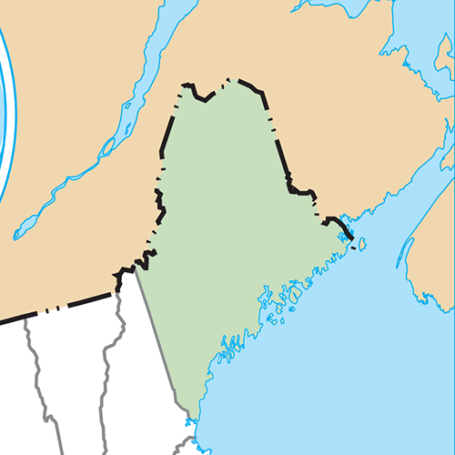 US States answer: MAINE