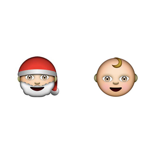 Christmas Emoji answer: SANTA BABY