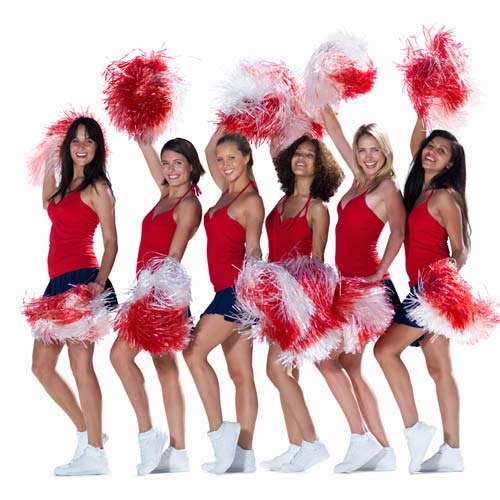 C is for... answer: CHEERLEADERS