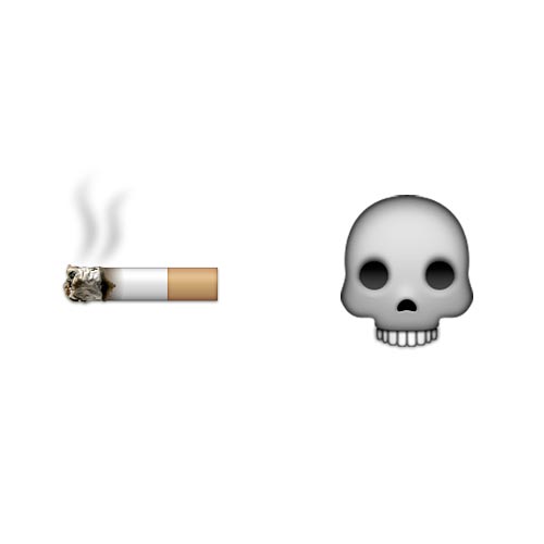 Emoji 2 answer: SMOKING KILLS