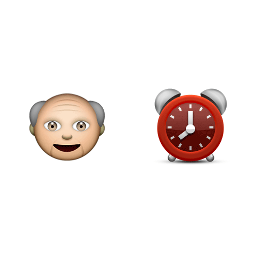 Emoji Quiz 3 answer: OLD FATHER TIME