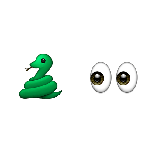 Emoji Quiz 3 answer: SNAKE EYES