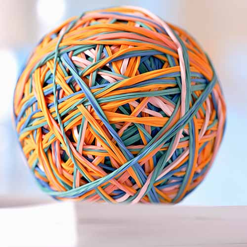 Office answer: RUBBER BAND BALL