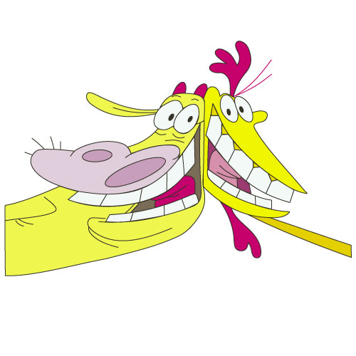 Cartoons 3 answer: COW AND CHICKEN