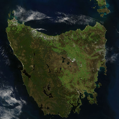 Earth from Above answer: TASMANIA
