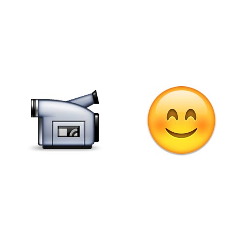 Emoji 2 answer: CAMERA SHY