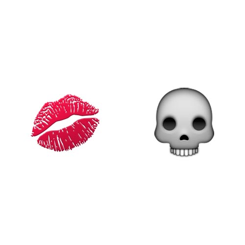 Emoji 2 answer: KISS OF DEATH