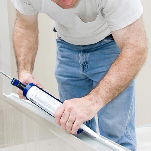 Ends in ..ING answer: CAULKING