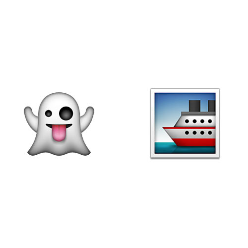 Halloween Emoji answer: GHOST SHIP