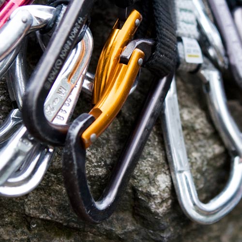 Winter Sports answer: CARABINERS