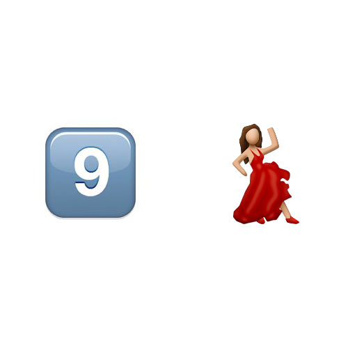 Christmas Emoji answer: 9 LADIES DANCING