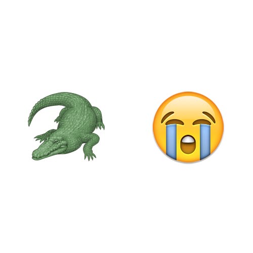 Emoji 2 answer: CROCODILE TEARS
