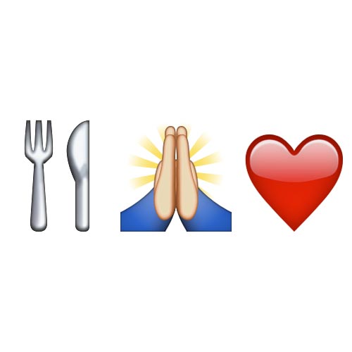 Emoji Quiz 3 answer: EAT PRAY LOVE