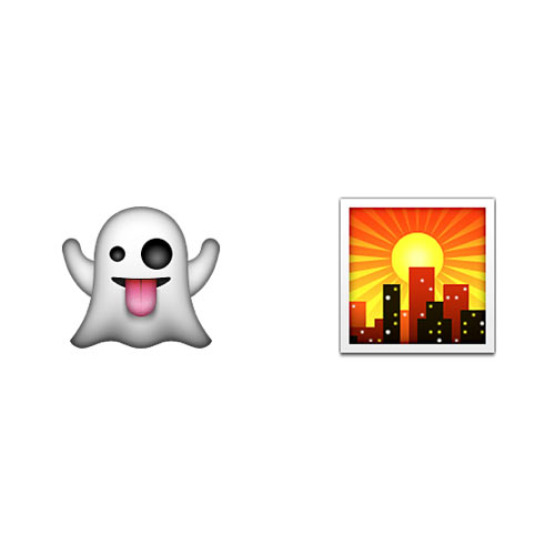 Halloween Emoji answer: GHOST TOWN