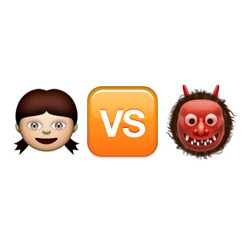 Halloween Emoji answer: GIRL VS MONSTER
