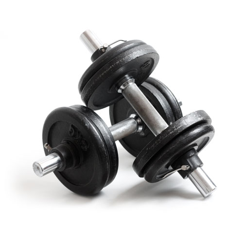 Keep Fit answer: DUMBBELLS