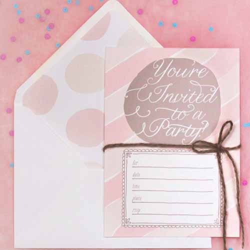 Party answer: INVITATIONS