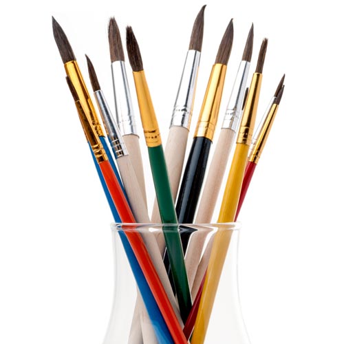School answer: PAINTBRUSHES