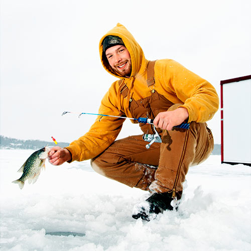Winter answer: ICE FISHING